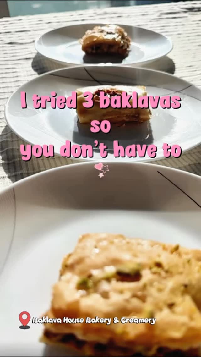 Three baklavas, one winner